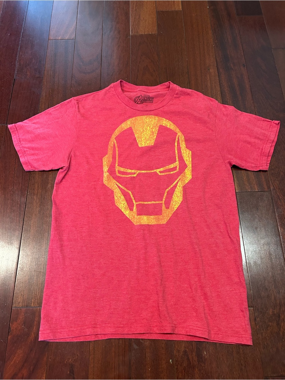 Marvel Avengers Iron Man Graphic Tee - Red Yellow Mask